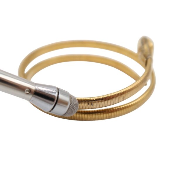 Vintage FORSTNER 12K GF Snake Coil Wrap Bracelet 40's Art Deco Egyptian Revival - Picture 10 of 10